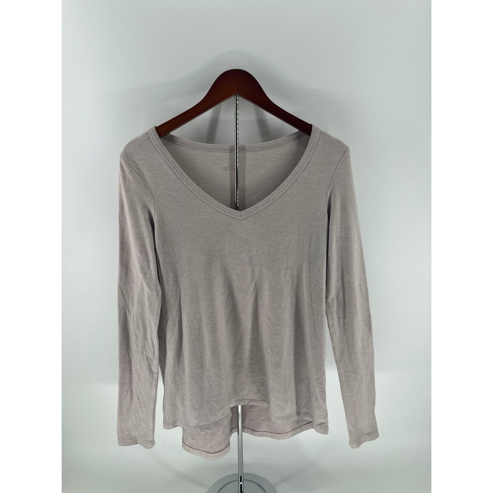 American‎ Eagle Long Sleeve V Neck Soft Knit T Shirt Top Women Size Large
